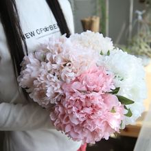 nhà sản xuất Irene khuyên Peony Bó hoa đám cưới hoa giả bán buôn nhà quá trình trang trí MW11221 cây Cầm hoa