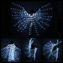 Odin Nalei LED Light Wings Wings Dance Dance Dance 360 ​​độ Wings Belly Dance LED Glowing Dance Cloak Váy múa bụng