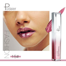 Pudaier Pearl Moisturising Lip Glaze Dòng tương lai INS Exploding Starry Long lanh Lip Gloss Lipstick Son môi