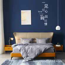 Ý đơn giản mô hình hậu hiện đại phòng thiết kế giường da căn hộ nhỏ 1,8 m đôi phòng ngủ chính da nghệ thuật giường Giường da nghệ thuật