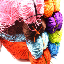 Dây đan bằng tay được nhuộm màu bằng sợi polyester bó miệng 5 # 2MM Dây đan Trung Quốc Ruy băng