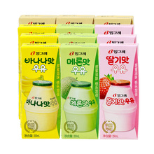 Ngày mới! Hàn Quốc nhập khẩu nước giải khát chuối chuối Bingley chai đơn 200ml Nước giải khát có chứa sữa