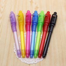 Nhà sản xuất cung cấp đầu lớn bút giả ánh sáng UV mực vô hình mực ánh sáng đa chức năng ma thuật tóc rộng bút tùy chỉnh logo Bút bi