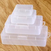 PP trong suốt 4 khóa hộp rỗng hình chữ nhật hộp nhựa mẫu hộp hiển thị hộp trang sức hộp trang sức hộp bao bì hộp Hộp lưu trữ