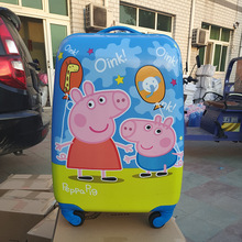 Tùy chỉnh logo18 inch phim hoạt hình học sinh trẻ em xe đẩy trường hợp túi phổ bánh xe pc hành lý abs lên máy bay Vali nóng