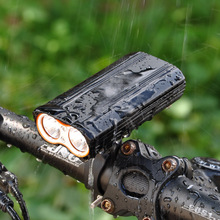 Đèn pha xe đạp T6 làm nổi bật USB sạc xe đạp đèn xe đạp leo núi đèn không thấm nước ánh sáng chói Đèn xe đạp