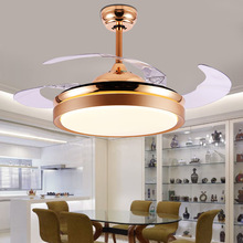 Quạt trần vô hình ánh sáng quạt ánh sáng phòng khách phòng ăn nhà đơn giản hiện đại Tmall cổ tích đèn chùm thông minh Quạt đèn
