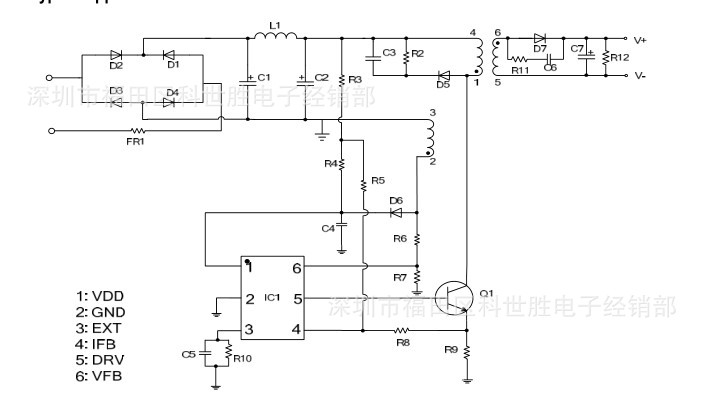 高精度手机充电器ic sa2au 开关电源芯片sa240 sot-23-6 原装