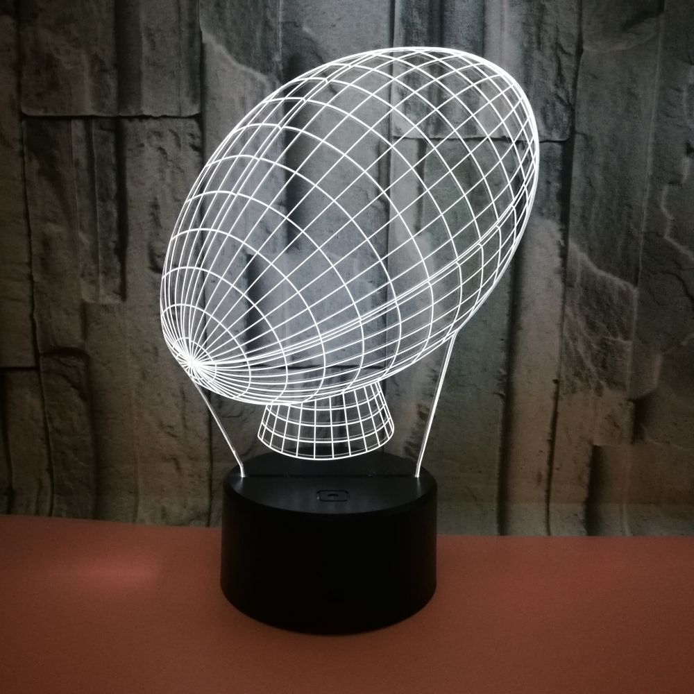 Светодиодная трехмерная сенсорная настольная лампа, 3D