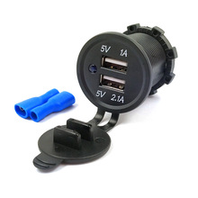 Xe máy xe tay ga phụ kiện để lấy năng lượng Bộ sạc xe hơi kép USB được sửa đổi Bộ sạc xe hơi USB Sạc xe hơi