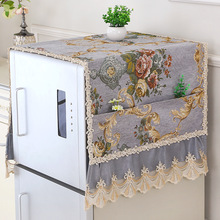 tủ lạnh châu Âu single mở folio vải che máy giặt khăn đôi mở nắp tủ lạnh vải bụi che ren vải khăn đa năng Bụi che hộ gia đình