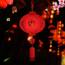 Bán buôn trực tiếp bán buôn Lễ hội mùa xuân Trang trí năm mới không dệt đèn lồng cung điện cảm thấy sản phẩm ba chiều Fu từ đèn lồng nhỏ Nhãn dán cửa
