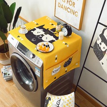 Lỏng phim hoạt hình trống máy giặt nắp không thấm nước chống nắng đơn cửa tủ lạnh nắp phổ treo lên bụi để FIG tùy chỉnh Bụi che hộ gia đình