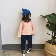 Mùa thu 2018 quần trẻ em mới giản dị, một thế hệ phiên bản Hàn Quốc của quần jeans trẻ em thủy triều Quần jean