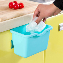 Treo cửa tủ bếp mà không che hộ gia đình mảnh vỡ thùng rác treo giỏ có thể được treo thùng chứa nhựa 1019 Thùng rác