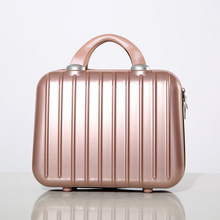 Túi xách tay mỹ phẩm xách tay 14 inch đơn giản nhỏ hành lý nữ lưu trữ vali túi máy tính nhiều lớp phụ hộp Vali nóng