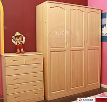 Cung cấp tủ quần áo gỗ ba cánh đơn giản mới tùy chỉnh phòng ngủ hiện đại đơn giản Tủ quần áo gỗ bốn cánh đơn giản Tủ quần áo tổng thể