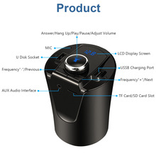 Bx6 cup giữ xe Bluetooth Bộ sạc USB MP3 FM Bluetooth nhận máy phát phát điện thoại rảnh tay Xe mp3