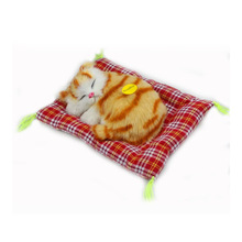 Mèo mô phỏng sẽ gọi một con mèo nhỏ pad vải ngủ mèo quà tặng mèo thủ công đồ chơi xe trang trí quà tặng Mô hình mô phỏng