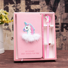 Creative cô gái mascot trái tim màu hồng Meng vật nuôi lân sub-notebook notepad Gift Box món quà bìa cứng Mô hình động vật và thực vật