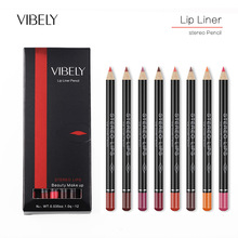 Vibely lip liner 12 màu mờ không thấm nước sửa đổi son môi bút ngoại thương AliExpress muốn nổ Bút chì môi