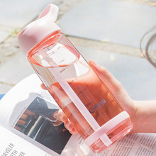 Cốc nước bằng nhựa di động Xu hướng sáng tạo Dây đeo Cup Người lớn Nam Hàn Quốc Nữ Sinh viên Dễ thương Cup Logo Tùy chỉnh Cốc rơm
