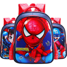 Túi học sinh tiểu học nam và nữ lớp 1-3 Phim hoạt hình Người nhện đeo ba lô giảm gánh không thấm nước bán buôn Túi tiểu học