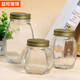 厂家直销玻璃透明厨房储物瓶 高白料酱菜瓶子 规格齐全果酱瓶