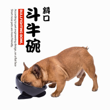 Pet cung cấp chó bát gốm mặt phẳng Bulldog Pháp Pug Teddy giạ bát bộ đồ ăn bát tại chỗ Thức ăn cho chó