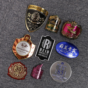 金属酒标红酒贴牌瓶标定做金属压铸立体铝标牌铭牌定制批发