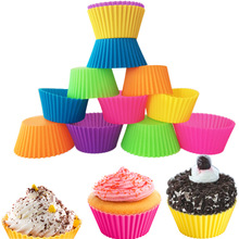 Nhà máy trực tiếp bánh silicone khuôn silicone bánh cốc cốc muffin cốc silicone bánh khuôn màu đa dạng Khuôn bánh