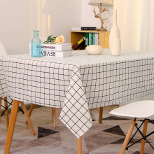 qua biên giới Bắc Âu đặc biệt cho khăn trải bàn vải nhà bàn ăn hiện đại nhỏ gọn màu đen và trắng kẻ sọc bông bàn cà phê vải trải bàn tùy chỉnh Khăn trải bàn / khăn trải bàn