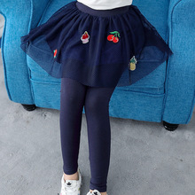 Quần legging nữ mùa xuân 2018 mới quần dài phiên bản Hàn Quốc của quần trẻ em lớn trẻ em cotton giả quần hai dây Culottes