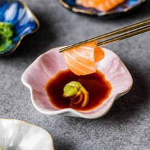 Nhật Bản lò nung men sáng tạo hình hoa món ăn nhà gốm nước sốt món ăn món ăn nhà hàng nhúng nước sốt món ăn Món ăn