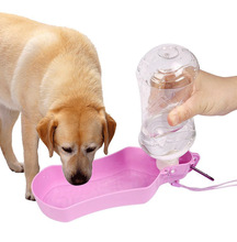 Qi Hà con chó cưng uống chai nước ngoài trời di động du lịch cốc cốc Teddy kèm ăn tưới nước Thức ăn cho chó