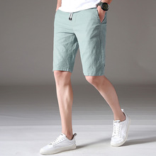 Mùa hè giản dị quần short cotton và vải lanh năm quần thoáng khí làm mới nam 5 quần Hàn Quốc quần mỏng bán buôn Quần short