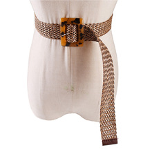 Thời trang retro dệt đai nữ dây thừng xoắn trang trí trang phục giản dị hoang dã pin khóa thắt lưng gai F949 Pin khóa thắt lưng