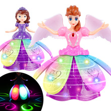 Công chúa khiêu vũ rực rỡ mới điện tuyết và băng công chúa nhạc nhẹ nhảy múa đồ chơi thiên thần của trẻ em để truyền nhiệt Búp bê điện