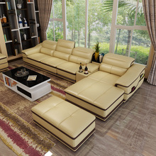 Sofa da hiện đại phòng khách đồ nội thất kích thước căn hộ da nghệ thuật sofa góc kết hợp tùy chỉnh sofa da túi hậu cần Sofa da nghệ thuật