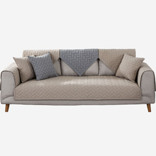 Đơn giản màu ghế sofa đệm trượt một thế hệ các chất béo rửa mùa vải bông đầy đủ bìa sofa đệm bộ trang bìa của khăn Đệm / sofa đệm