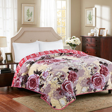 Mùa đông chăn đôi phương pháp chăn nhung ấm flannel trải giường dày khăn trải giường in nệm giường bán buôn Chăn flannel