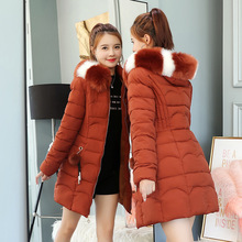Mùa đông 2018 mới cho bộ đồ cotton nữ phiên bản Hàn Quốc tự trồng trong phần dài của áo khoác cotton nữ áo khoác cotton cỡ lớn dày cho nữ Áo khoác cotton nữ