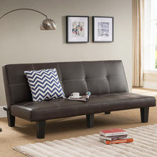 Nhà máy trực tiếp căn hộ nhỏ, ghế sofa gỗ nguyên khối gấp đôi phòng khách gấp đôi 1 m 8 da nghệ thuật đơn giản hiện đại Sofa da nghệ thuật