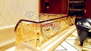 江苏铜艺支柱护栏 雕花铜板楼梯护栏 欧美式风格