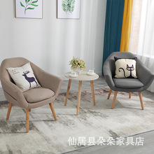 Bắc Âu hiện đại tối giản lười vải vải rắn sofa bàn cà phê kết hợp căn hộ nhỏ đơn ghế sofa có thể tháo rời và có thể giặt Sofa da nghệ thuật
