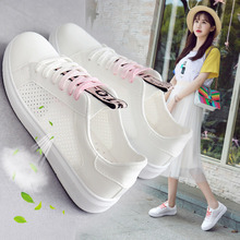 2018 phụ nữ mới vải thoáng khí sinh viên Hàn Quốc giày trắng nữ mùa hè lưới vải thấp Giày vải nữ