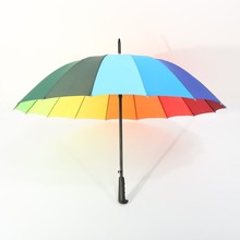 Ô dù mưa và mưa kép sử dụng ô quảng cáo siêu thẳng thẳng siêu mưa mưa 16K bảo hiểm cầu vồng ô tùy chỉnh Ô dù nóng
