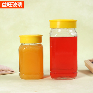 厂家定制玻璃透明蜂蜜瓶厨房酱菜食品瓶 多种规格带盖罐头瓶
