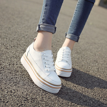 Giày xuân hè 2019 mới dành cho phụ nữ với giày đế dày màu trắng thay mặt Ôn Châu tăng giày đơn nữ bán buôn Giày cao