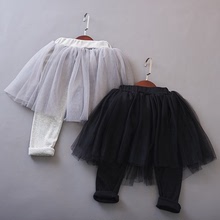Quần culottes Hàn Quốc Quần legging cotton lưới Váy giả hai mảnh đa năng Đặc biệt mới Một thế hệ Culottes